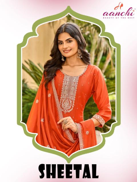 Aanchi sheetal anarkali wholesale ladies kurti online from ahmedabad